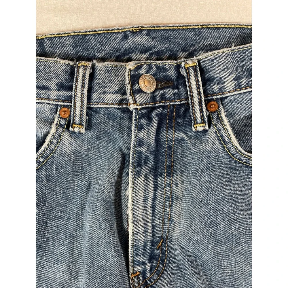 Levis 505 Regular Fit Straight Leg Blue Denim Jeans Mens 34x29